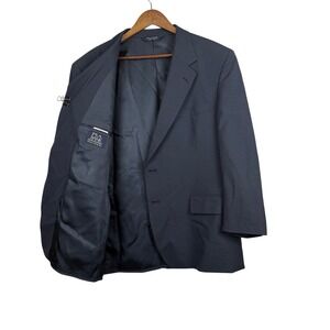 Jos A Bank Business Express Navy Blue Wool Blazer Sport Coat 44S Made in USA